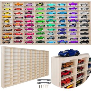 Spielzeugauto Regal aus Holz mit 80 Fächern