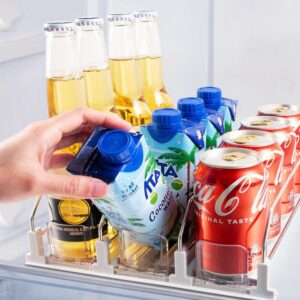 Automatische Kühlschrank Getränke Organizer für 12 Dosen, 3 Reihen