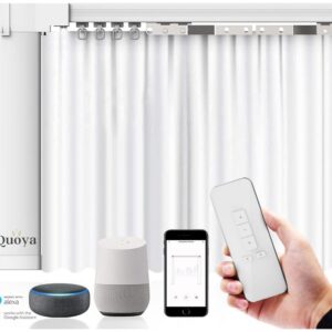 Quoya QL600 Smartes Elektrisches Vorhangschienensystem - Motorisiert, Anpassbare Länge (bis zu 3m)