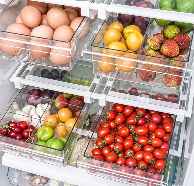 Transparent Partition Layer Fridge Organiser