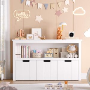 Kinderregal weiß, Kinderzimmer Möbel, 102 x 33 x 61,5cm