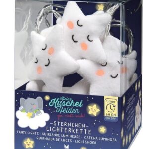 Kleine Kuschelhelden Sternchen-Lichterkette, warmweiße LED-Lichterkette mit Sternen