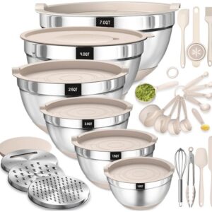 Rührschüssel 6er Set, Edelstahl Schüssel