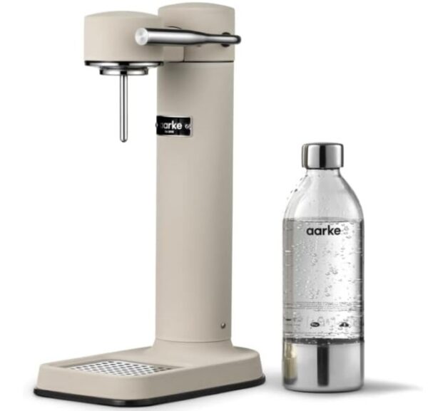 Premium Wassersprudler aus Edelstahl mit Aarke Flasche