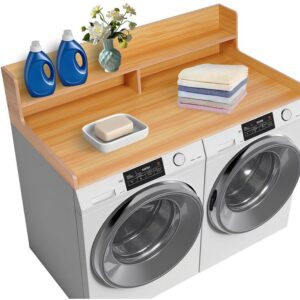 Aufbewahrungslösung für Waschmaschine und Trockner (helles Walnuss)
