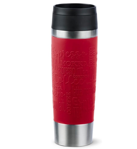 Emsa Travel Mug Classic Isolierbecher 0,5 Liter, neuer Komfort-Schraubverschluss, Edelstahl, 6h heiß und 12h kalt, 100% dicht