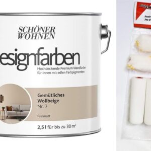 Schöner Wohnen designfarben feinmatte Wandfarbe für innen 2,5 Liter