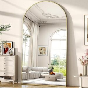 Großer Bogen Ganzkörperspiegel Gold, hängend oder lehnend  200x90 cm